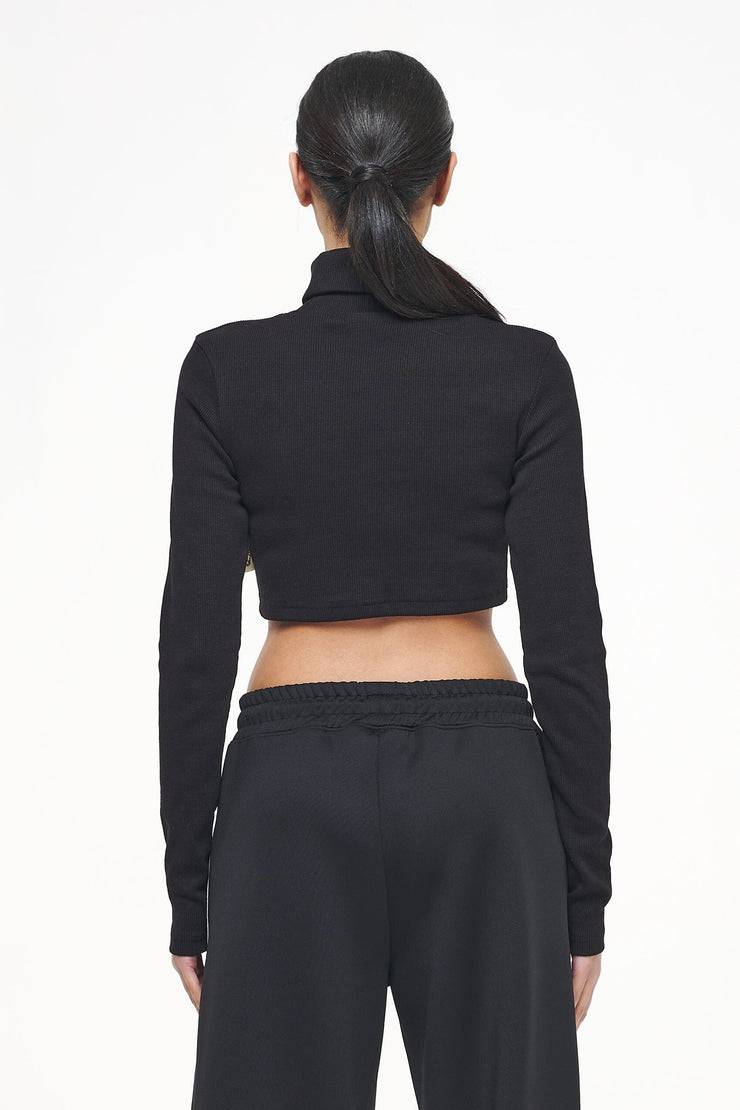 Pegador Zito Rib Cropped Turtleneck Longsleeve Black Verkauf