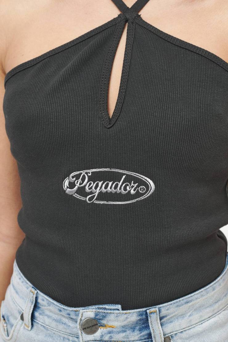 Pegador Santos Rib Neckholder Bodysuit Vintage Washed Iron Grey Angebote