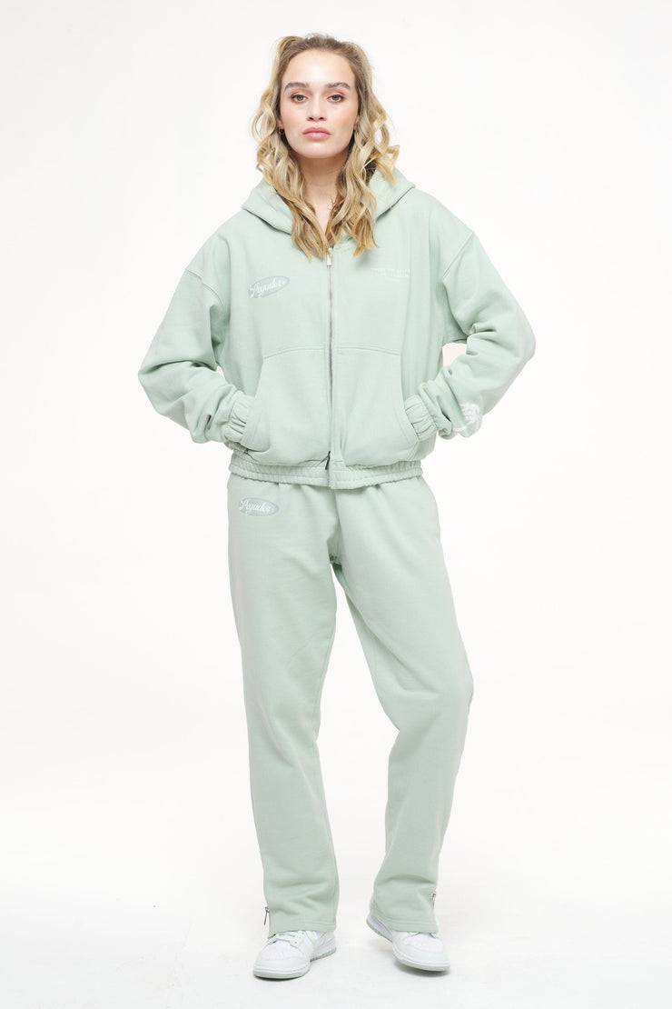 Pegador Olvera Straight Sweat Pants Vintage Washed Milky Green Günstiger Verkauf
