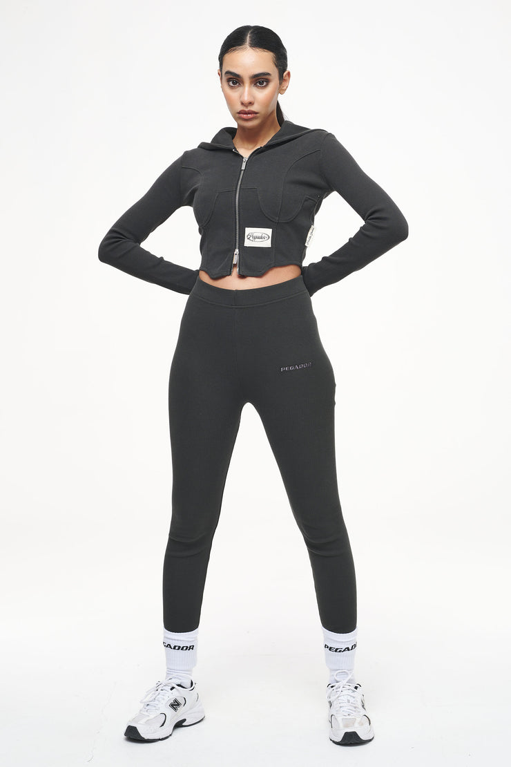 Pegador Jill Rib Leggings Vintage Washed Iron Grey Blitzverkäufe
