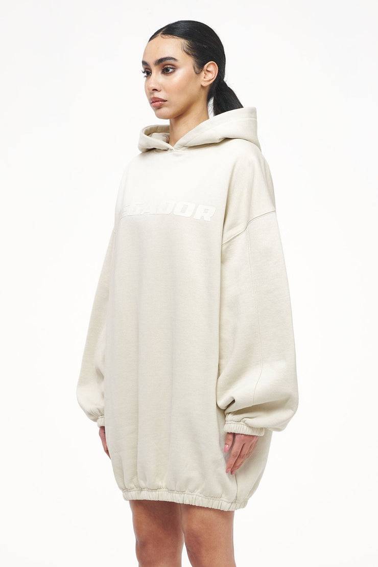 Pegador Lulea Oversized Hoodie Dress Vintage Washed Angels Cream Rabatt