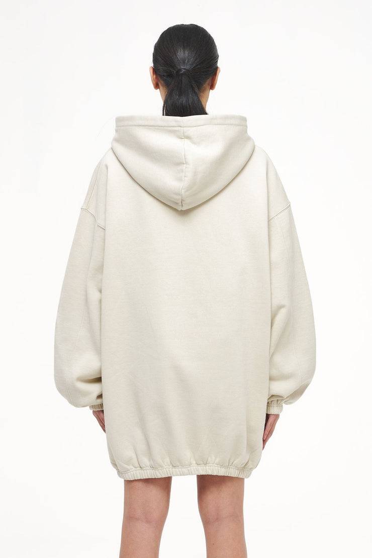 Pegador Lulea Oversized Hoodie Dress Vintage Washed Angels Cream Rabatt