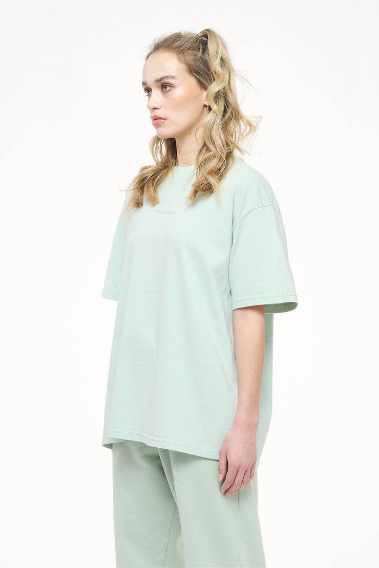 Pegador Beverly Logo Oversized Tee Vintage Washed Milky Green Gum Versandkostenfrei