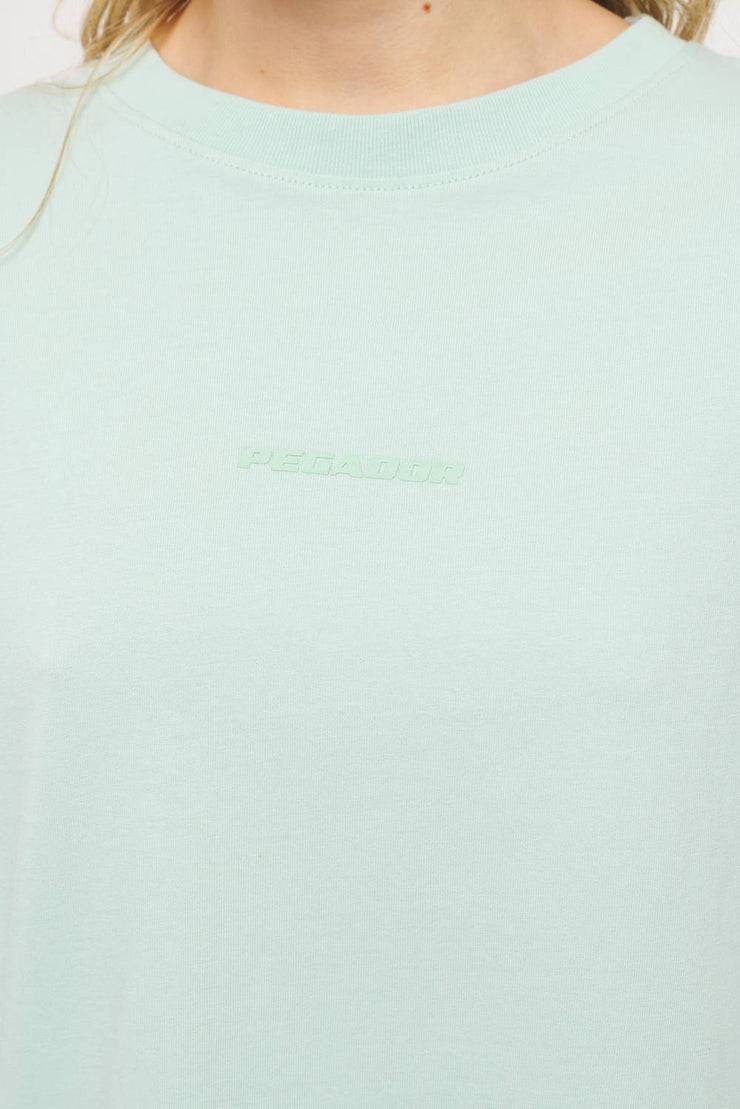 Pegador Beverly Logo Oversized Tee Vintage Washed Milky Green Gum Versandkostenfrei