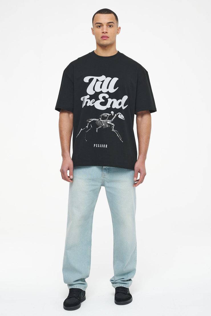 Pegador Dinmont Oversized Tee Vintage Washed Black Ink Flash Sale