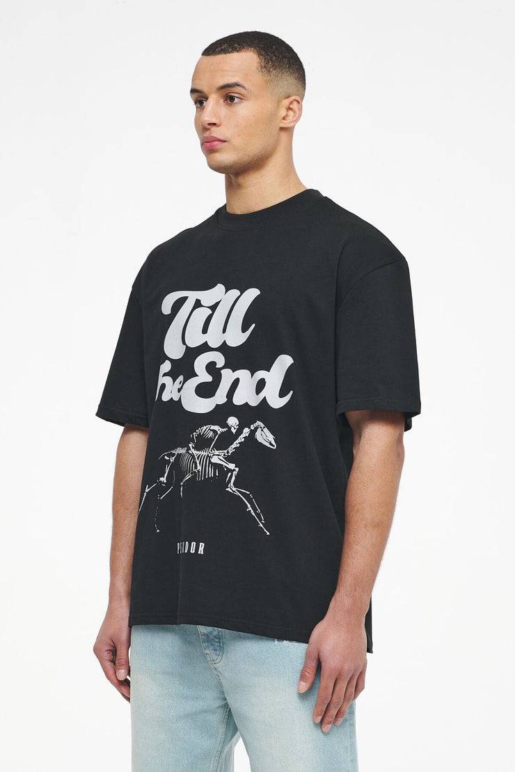 Pegador Dinmont Oversized Tee Vintage Washed Black Ink Flash Sale