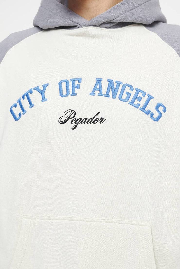 Pegador Keefer Raglan Hoodie Vintage Washed Angels Cream Dusk Grey Preisnachlass
