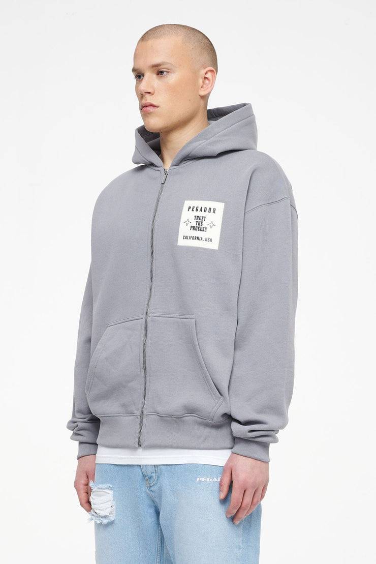 Pegador Salal Oversized Sweat Jacket Vintage Washed Dusk Grey Black Friday