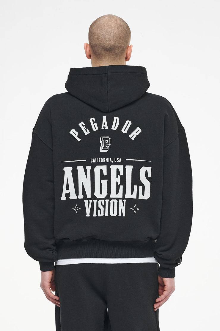 Pegador Salal Oversized Hoodie Vintage Washed Black Ink Weihnachtsangebot