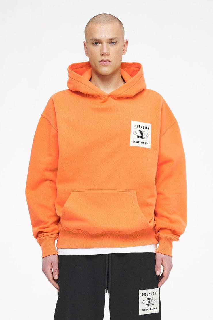 Pegador Salal Oversized Hoodie Vintage Washed Sunrise Orange Osterangebot