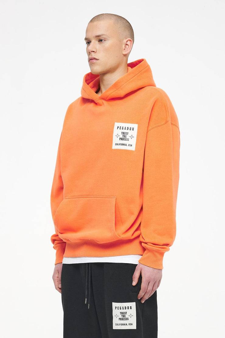 Pegador Salal Oversized Hoodie Vintage Washed Sunrise Orange Osterangebot