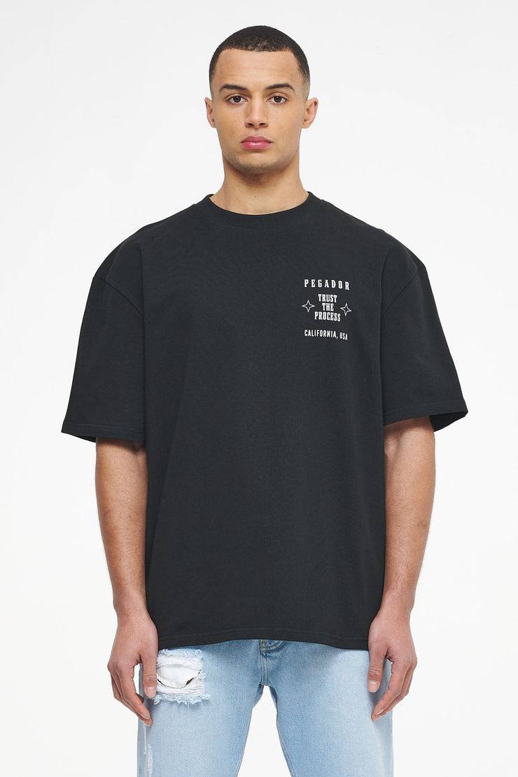 Pegador Salal Oversized Tee Vintage Washed Black Ink Vatertagsangebot