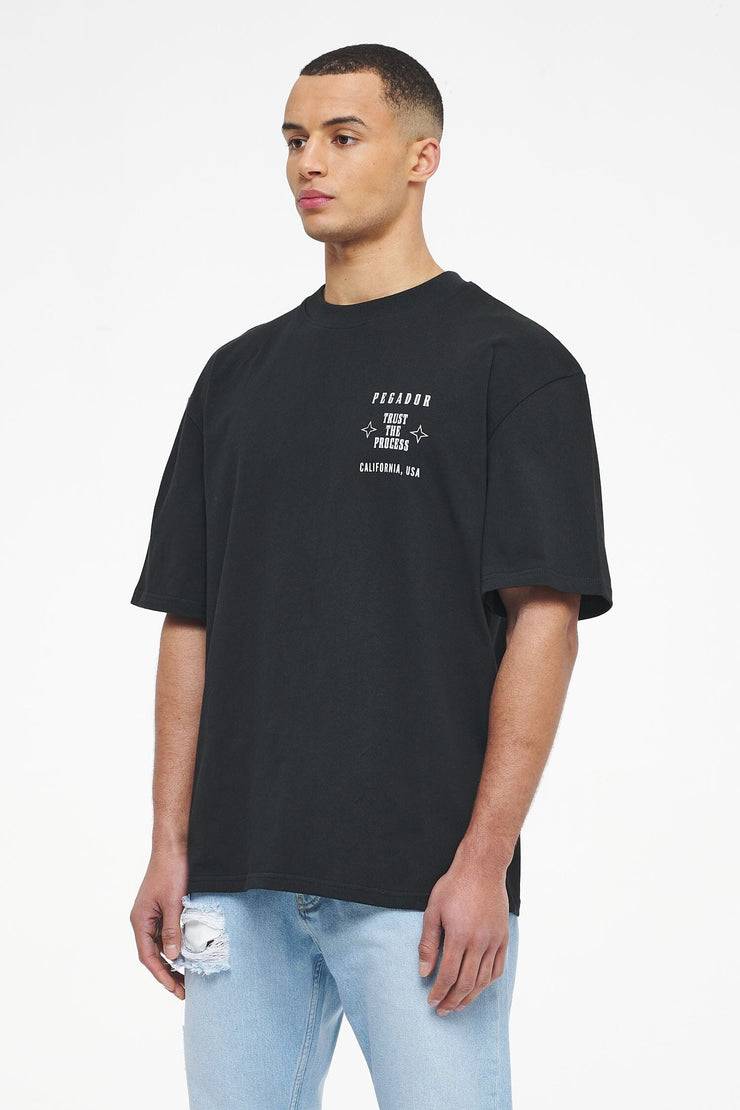 Pegador Salal Oversized Tee Vintage Washed Black Ink Vatertagsangebot