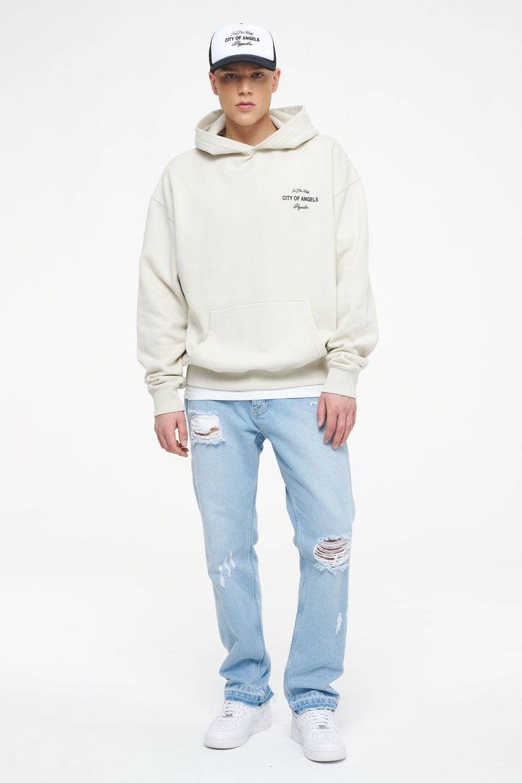 Pegador Wallace Oversized Hoodie Vintage Washed Angels Cream Jubiläumsangebot