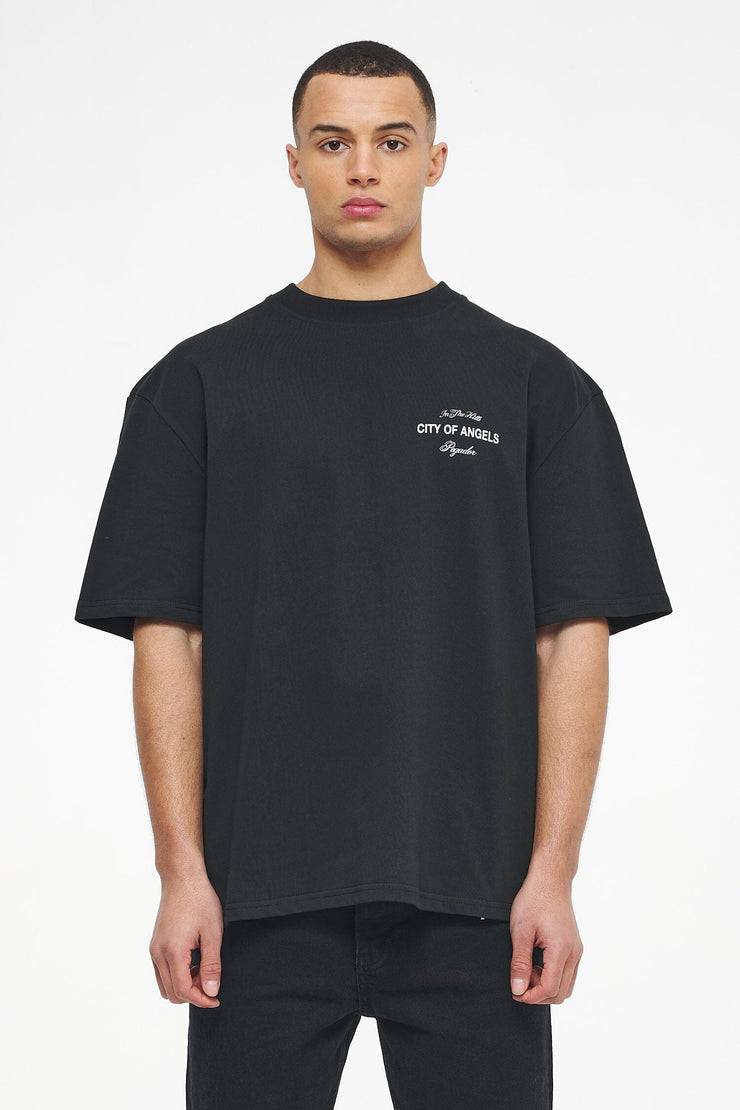 Pegador Wallace Oversized Tee Vintage Washed Black Ink Lagerräumung
