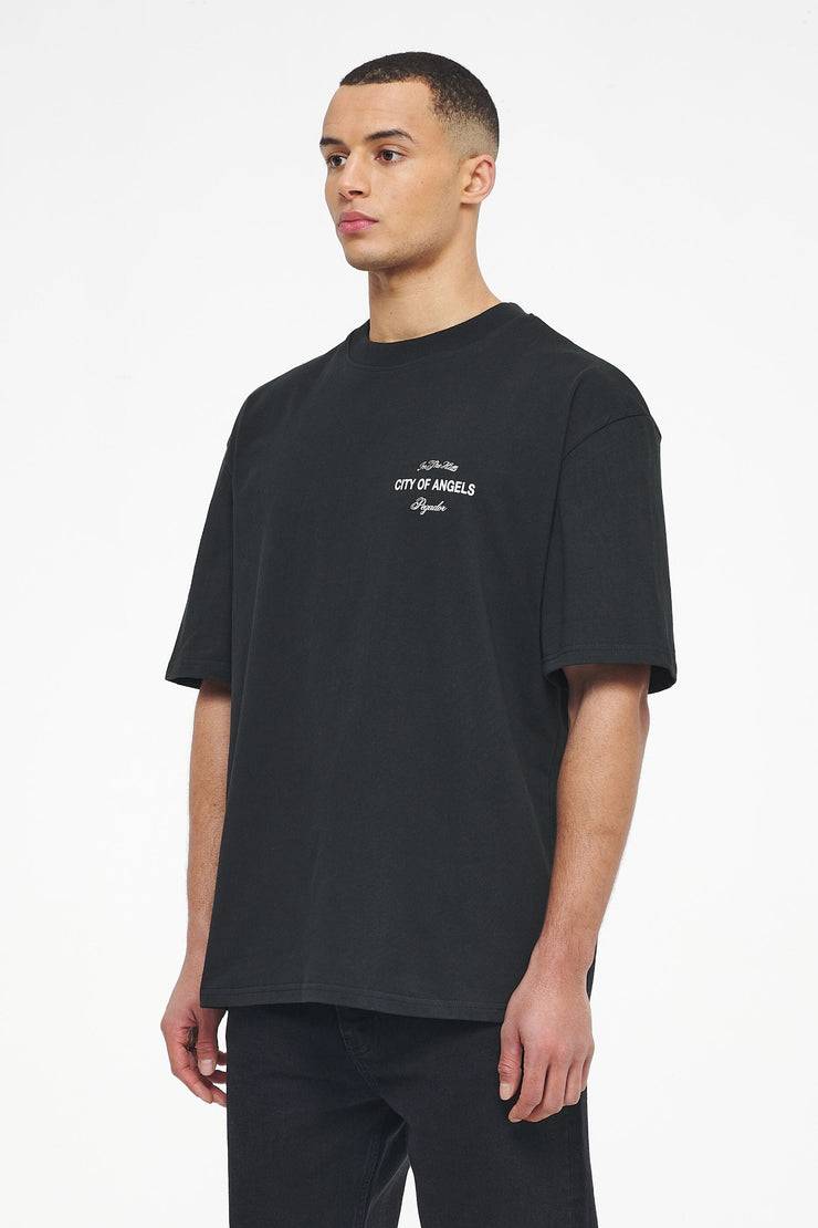 Pegador Wallace Oversized Tee Vintage Washed Black Ink Lagerräumung