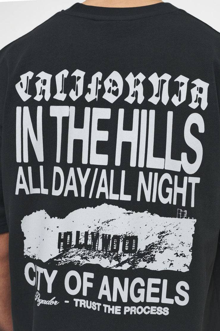 Pegador Wallace Oversized Tee Vintage Washed Black Ink Lagerräumung