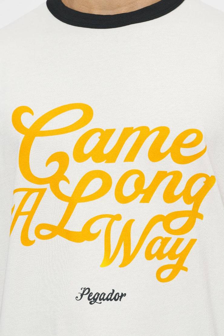 Pegador Trounce Oversized Ringer Tee Vintage Washed Angels Cream Black Ink Top Angebot