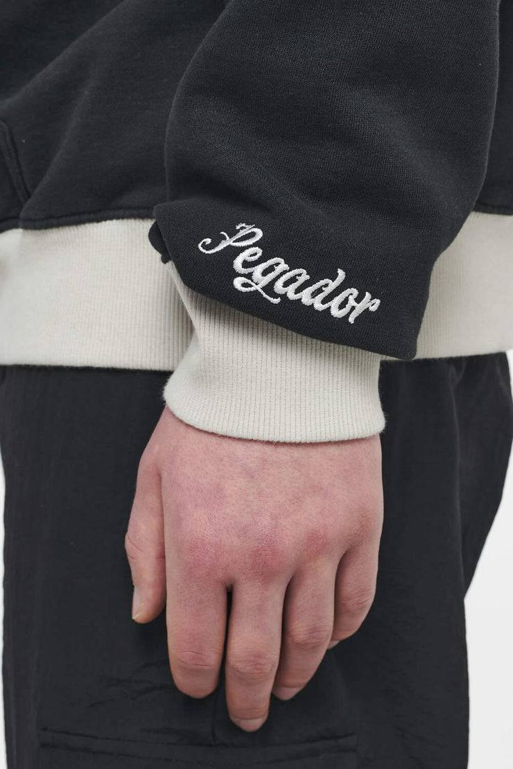 Pegador Trounce Oversized Hoodie Vintage Washed Black Ink Angels Cream Neueste Mode