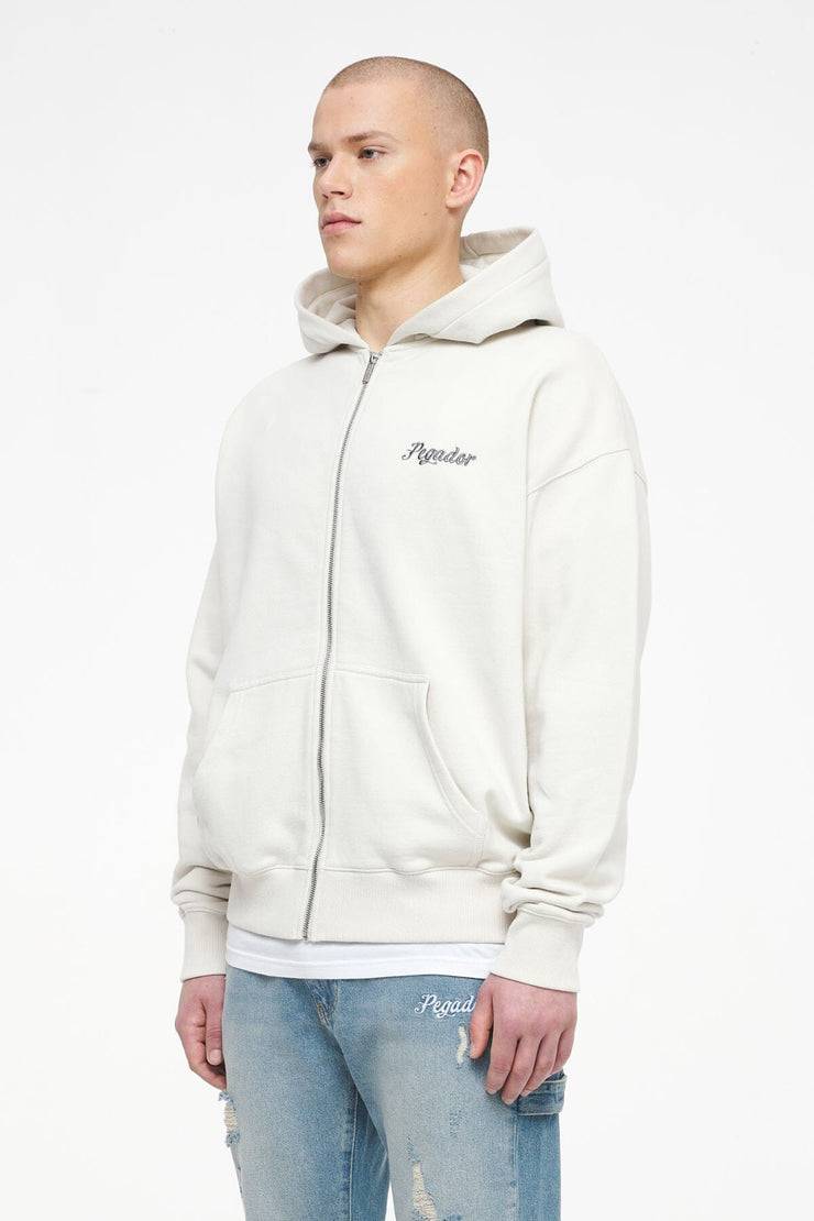 Pegador West Oversized Sweat Jacket Vintage Washed Angels Cream Exklusive Angebote