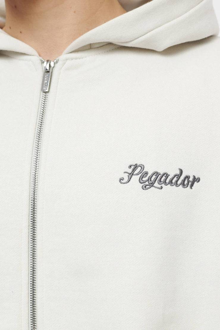 Pegador West Oversized Sweat Jacket Vintage Washed Angels Cream Exklusive Angebote