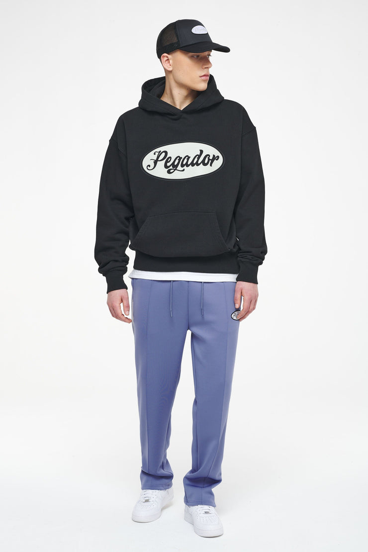 Pegador West Oversized Hoodie Vintage Washed Black Ink White Große Rabatte