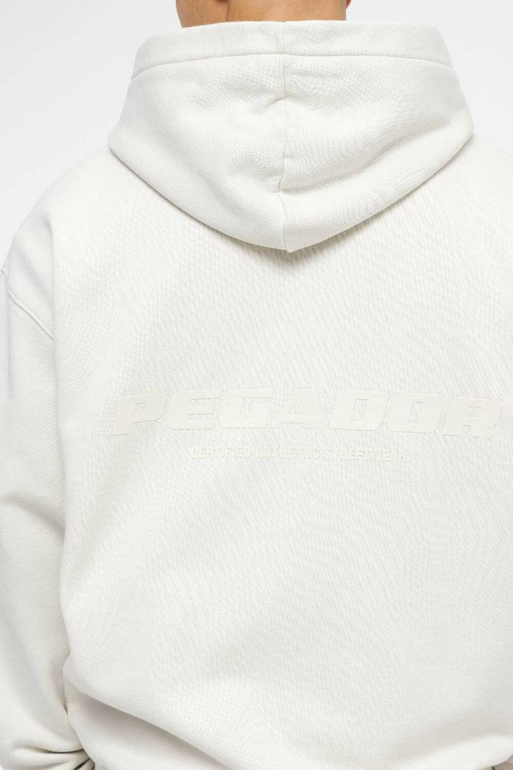 Pegador Colne Logo Oversized Sweat Jacket Vintage Washed Angels Cream Gum Räumungsverkauf