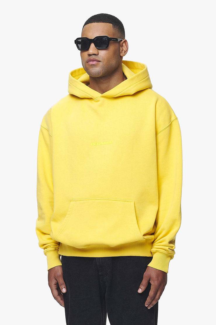 Pegador Colne Logo Oversized Hoodie Vintage Washed Solar Yellow Gum Kauf eins, bekomm eins gratis