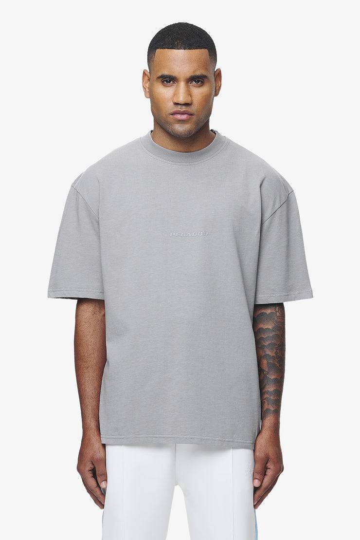 Pegador Colne Logo Oversized Tee Vintage Washed Dusk Grey Gum Sonderangebote