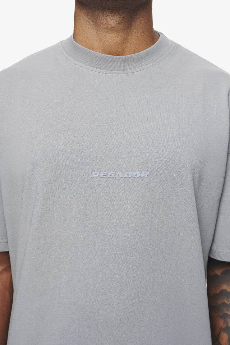 Pegador Colne Logo Oversized Tee Vintage Washed Dusk Grey Gum Sonderangebote