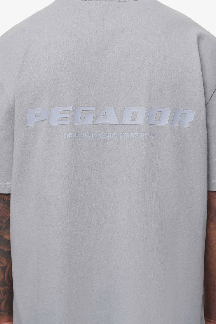 Pegador Colne Logo Oversized Tee Vintage Washed Dusk Grey Gum Sonderangebote