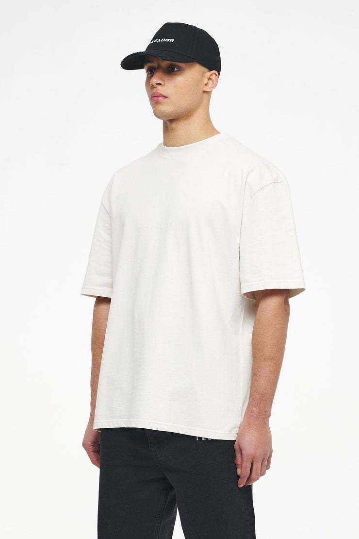 Pegador Colne Logo Oversized Tee Vintage Washed Angels Cream Gum Riesige Ersparnisse