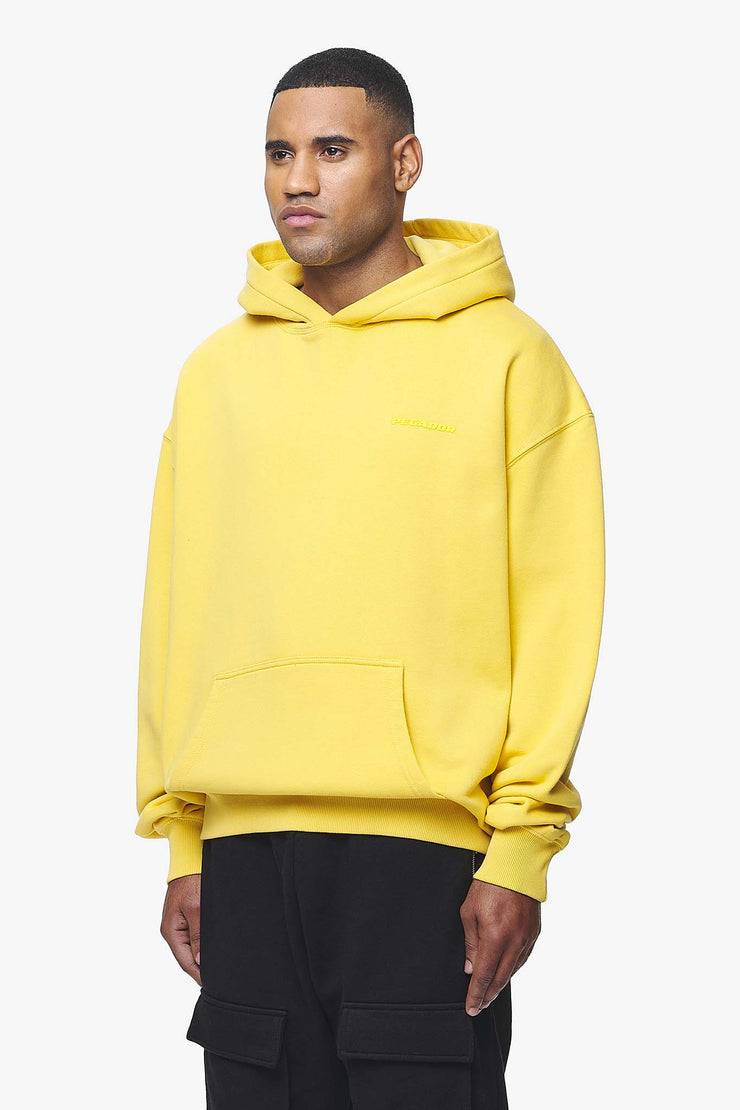 Pegador Logo Oversized Hoodie Vintage Washed Solar Yellow Gum Begrenzte Freigabe