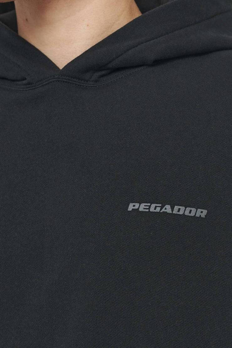 Pegador Logo Oversized Hoodie Vintage Washed Black Ink Gum Letzte 3 Tage