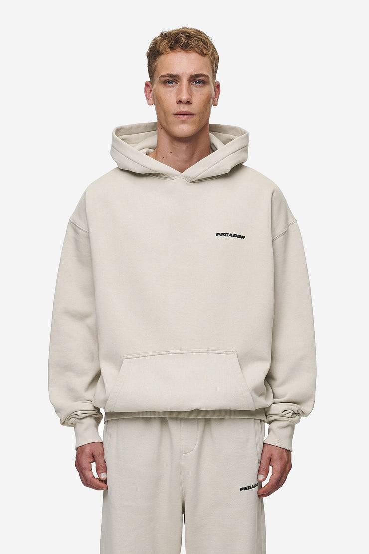 Pegador Logo Oversized Hoodie Washed Light Beige Bis zu 50% Rabatt