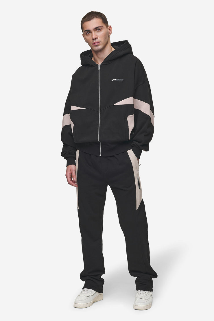 Pegador Aderno Wide Sweat Pants Washed Black Light Beige Bis zu 55% Rabatt