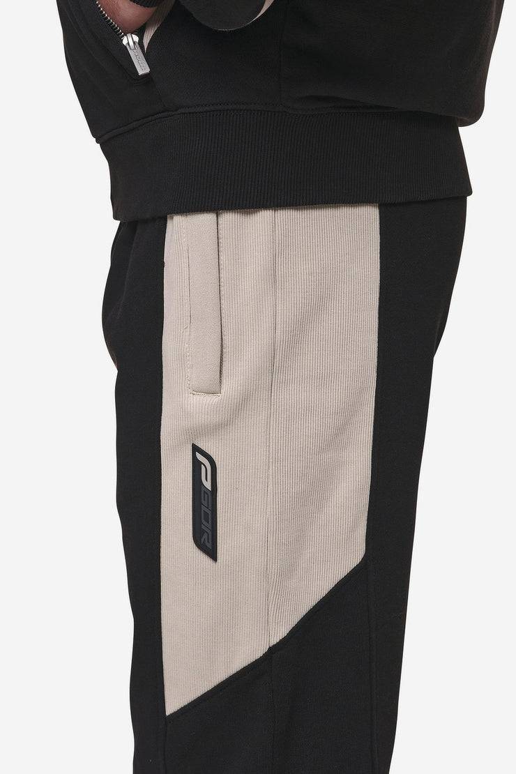 Pegador Aderno Wide Sweat Pants Washed Black Light Beige Bis zu 55% Rabatt
