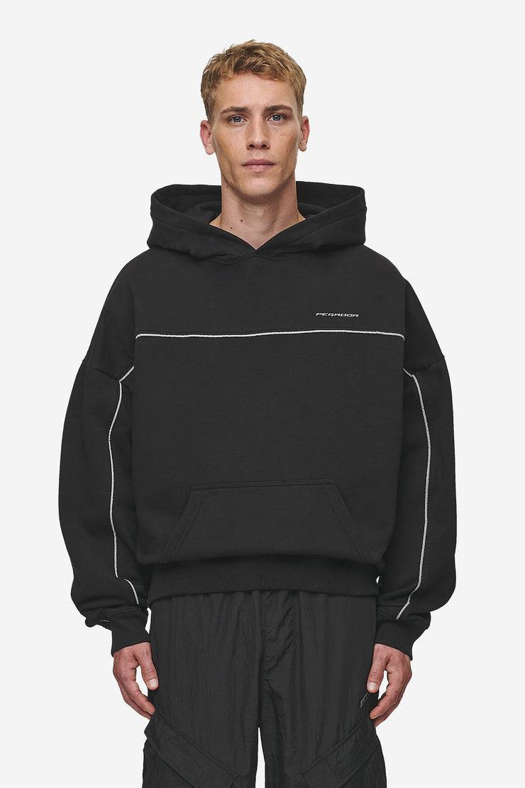 Pegador Beak Boxy Hoodie Washed Black Riesige Rabatte