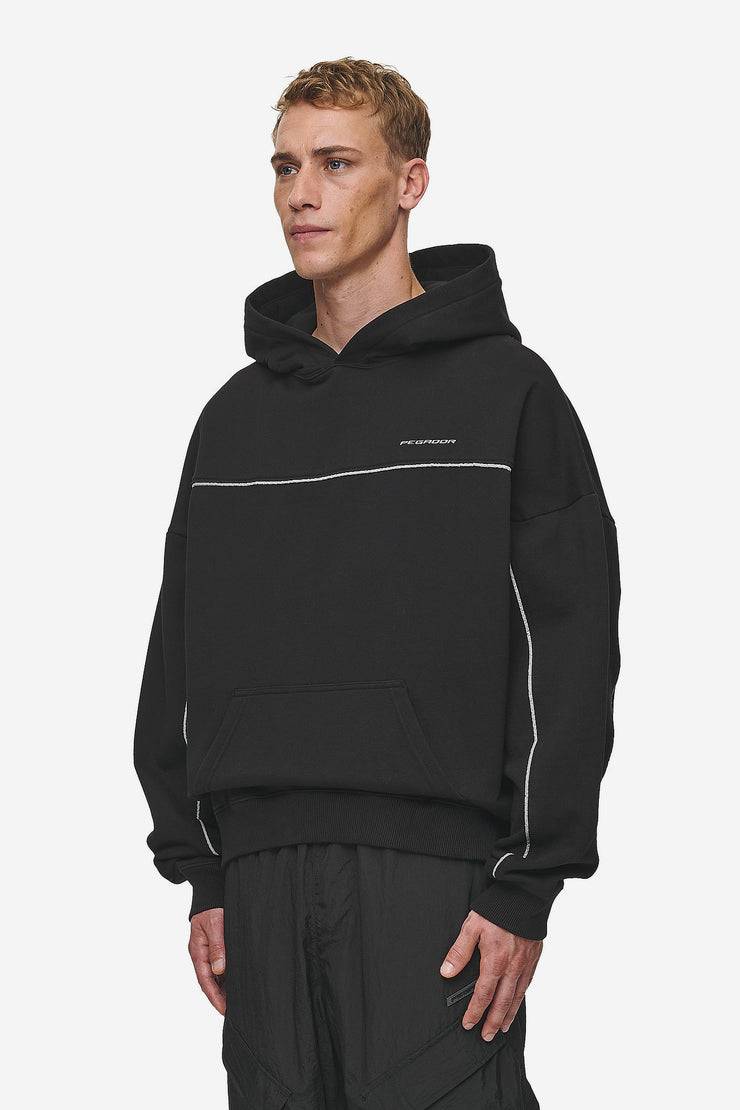 Pegador Beak Boxy Hoodie Washed Black Riesige Rabatte