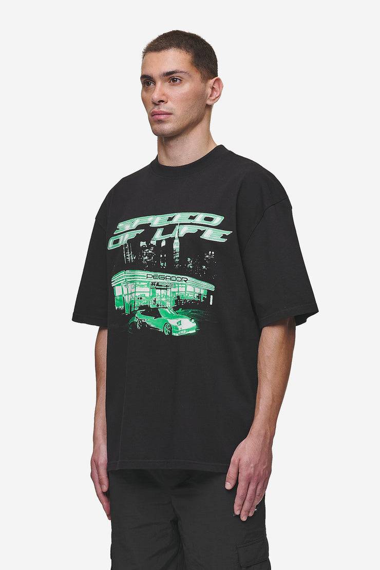 Pegador Conner Oversized Tee Washed Black Speichern exportieren
