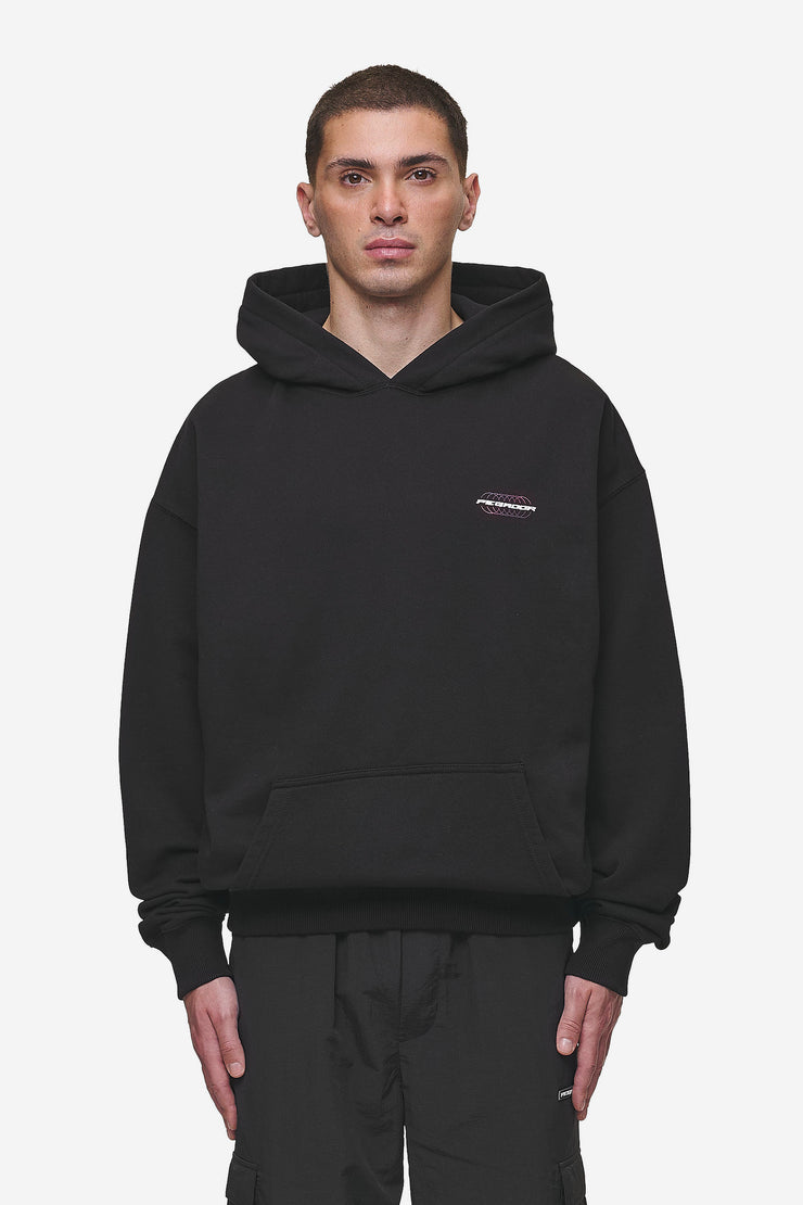 Pegador Lexing Oversized Hoodie Washed Black Im Verkauf