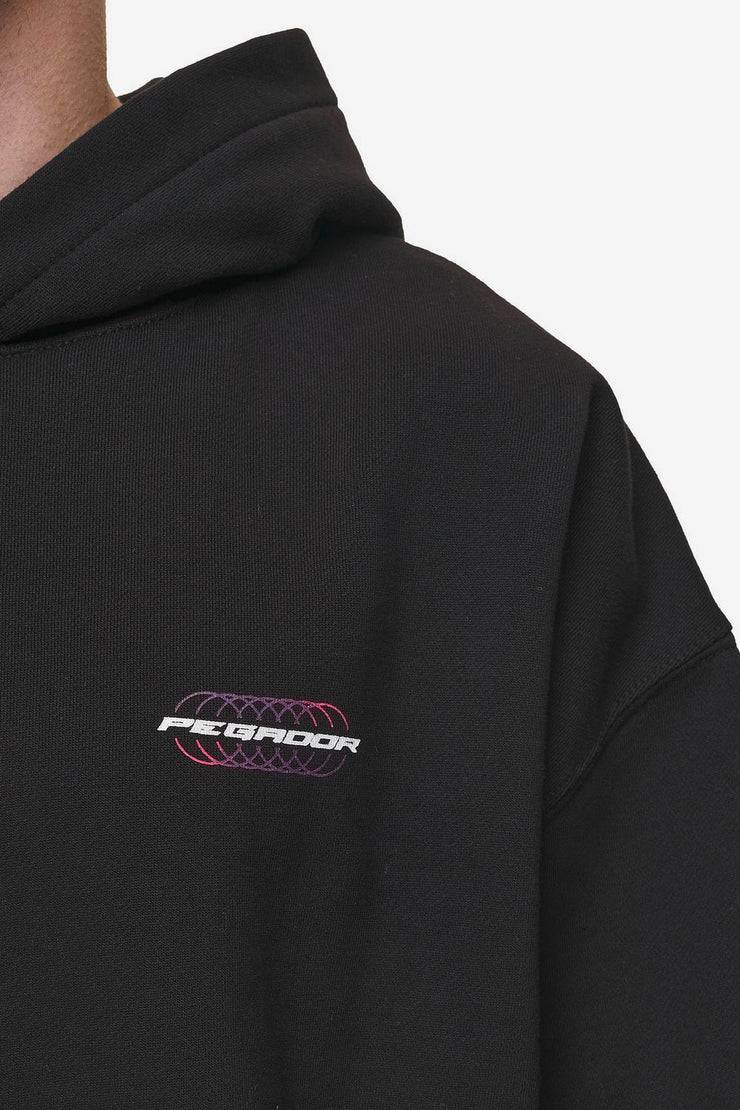Pegador Lexing Oversized Hoodie Washed Black Im Verkauf