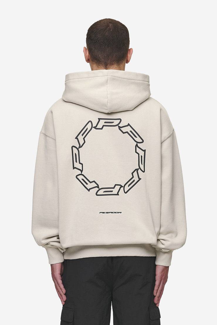 Pegador Hawkins Oversized Hoodie Washed Light Beige 2025