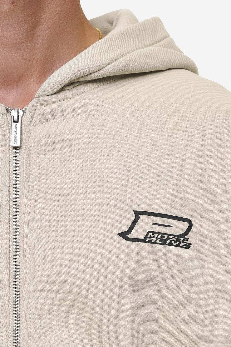Pegador Fox Oversized Sweat Jacket Washed Light Beige Outlet