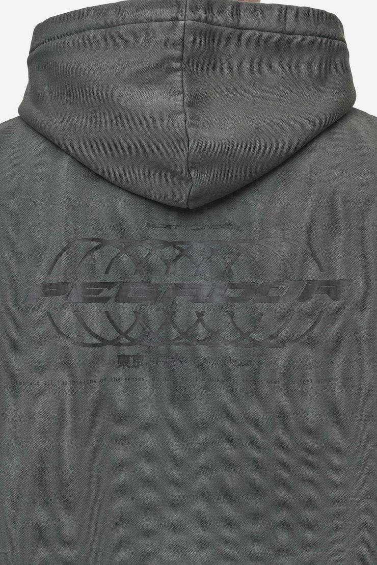 Pegador Lance Oversized Sweat Jacket Vintage Anthracite im Angebot