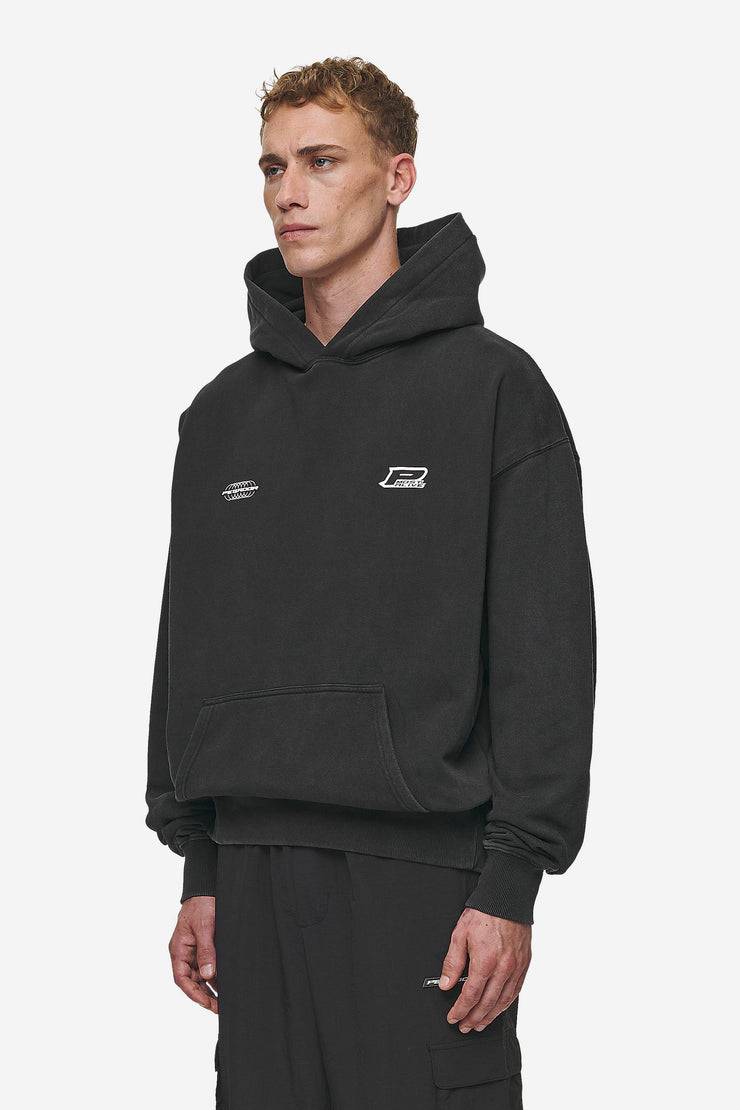 Pegador Lance Oversized Hoodie Vintage Black Günstiger Verkauf