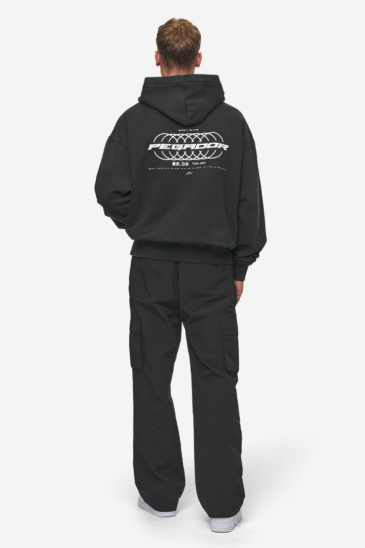 Pegador Lance Oversized Hoodie Vintage Black Günstiger Verkauf