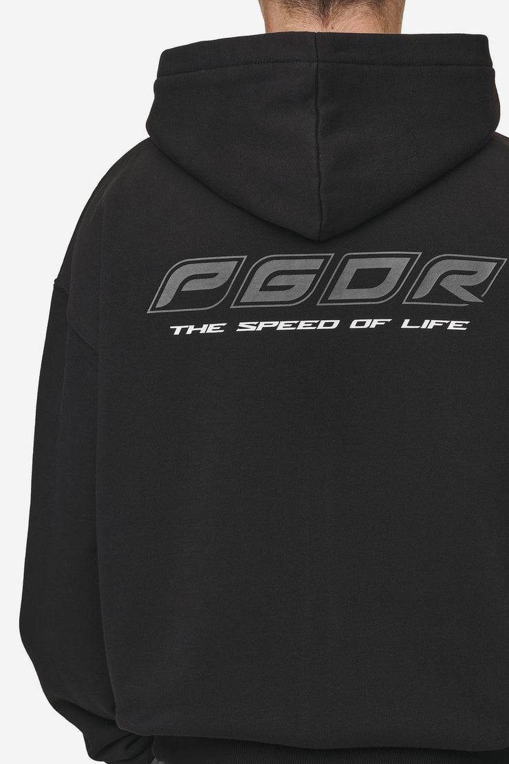 Pegador Charles Oversized Sweat Jacket Washed Black Kostenloser Versand