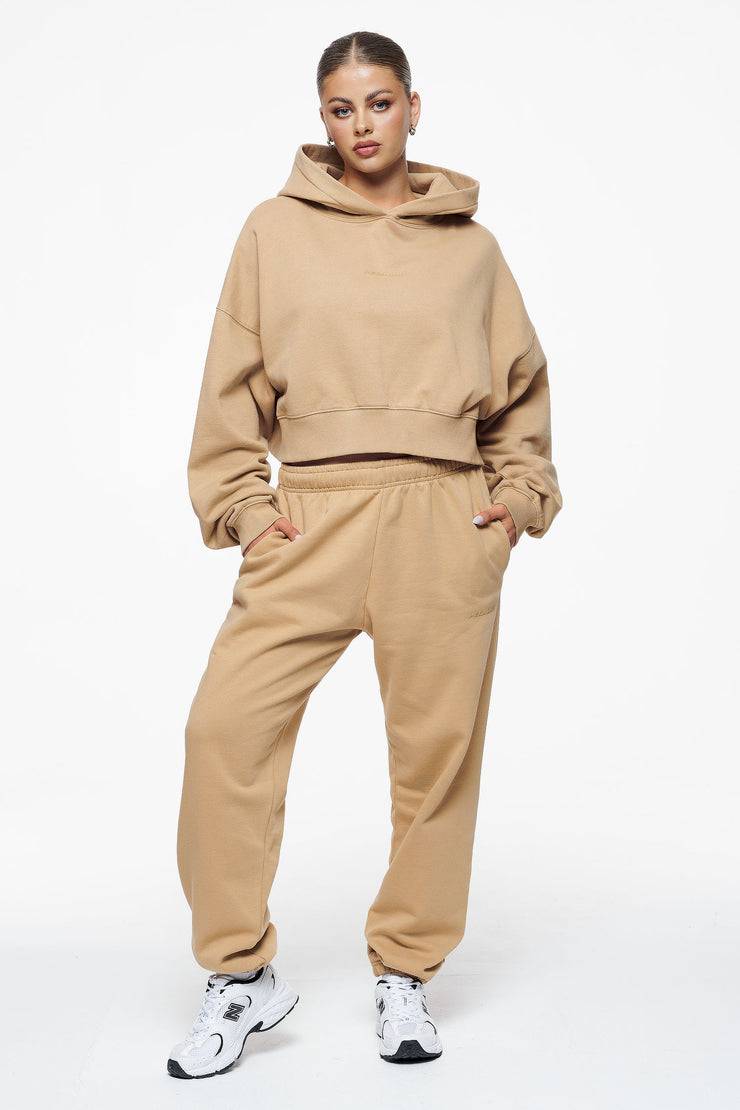 Pegador Villa High Waisted Sweat Pants Vintage Washed Espresso Gum Fabrik Onlineshop