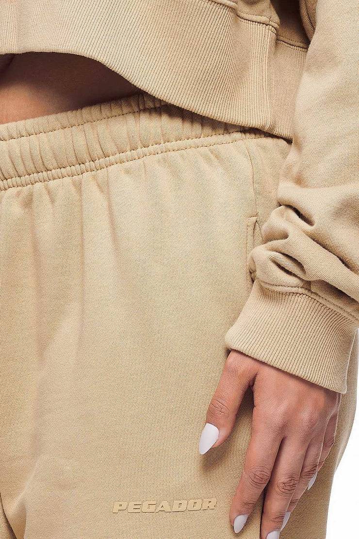 Pegador Villa High Waisted Sweat Pants Vintage Washed Espresso Gum Fabrik Onlineshop